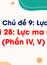 Bài 28 Lực ma sát (Phần IV, V)